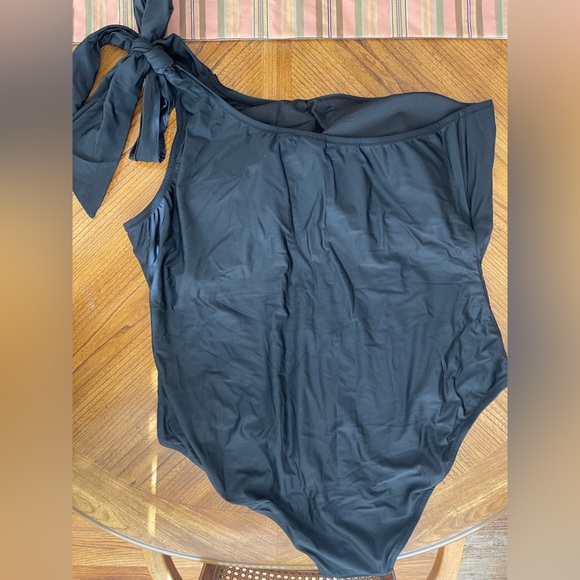 J Crew - One Shoulder Bow One Piece - NWT - Navy - Picture 3 of 3